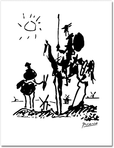 SDVIB Tout ce que vous pouvez image est réel Pablo Picasso Art Peintures Impression sur Toile, Don Quichotte Affiche Peinture Mur Photo Décor 50x70cm Sans Cadre - Nail Gallerys