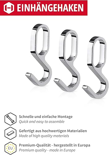 GEDOTEC Crochet de Suspension Tringle Ovale en Métal | Lot de 10 | Tube de Meuble Stable - Nail Gallerys