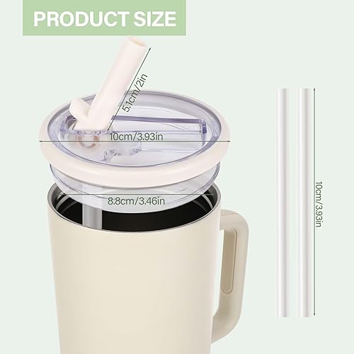 Zikenis Stanley Flip Straw Lot de 2 couvercles de rechange pour gobelets de 100 ml avec 2 pailles - Nail Gallerys