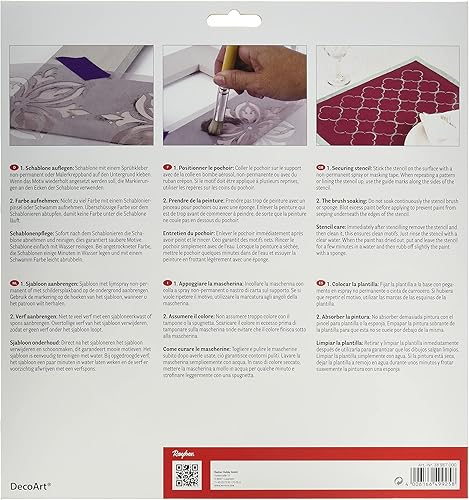 Rayher 38969000 Pochoir Mandala, 30,5x30,5cm sct.-LS, pour divers supports, gris - Nail Gallerys