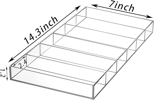 SOUJOY Lot de 2 organiseurs de lunettes de soleil en acrylique, 6 emplacements transparents, plateau empilable pour lunettes de soleil, vêtements tendance et de protection - Nail Gallerys