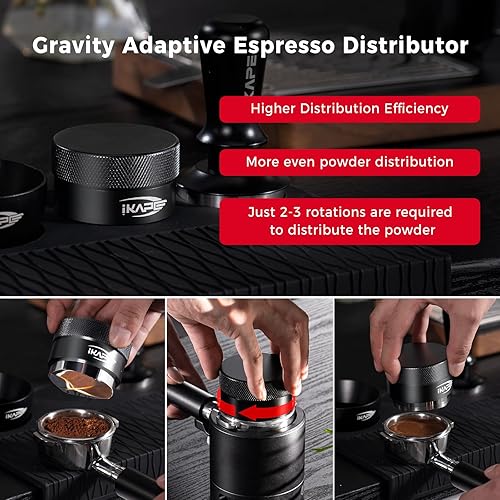 IKAPE Produits à café, distributeur de café 51 mm, distributeur d'espresso adaptatif à la gravité - Nail Gallerys
