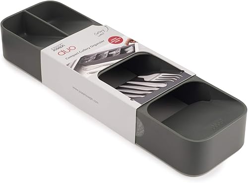 Joseph Joseph Duo 80082 Duo Cleaning & Organisation Couverts Organiseur, Gris - Nail Gallerys