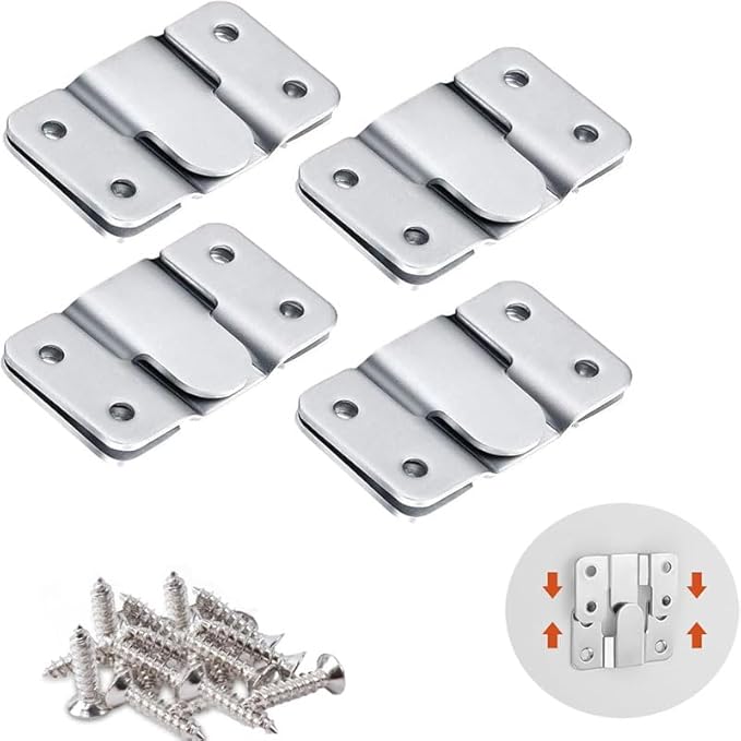 8 supports encastrés Heavy Duty picture Hook et kit de suspension de miroir - Nail Gallerys