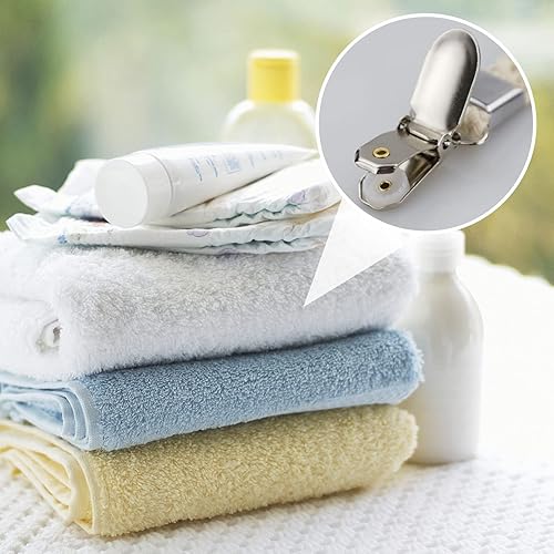 6 Pièces Pince à Serviette, Accroche Torchon, Crochet Torchon Porte Serviette Salle de Bain, Clips Porte-Torchon Placards Serviettes Suspendues - Nail Gallerys