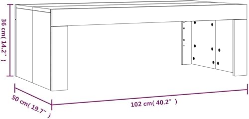 Lalfkkii Table basse Salon Moderne Café Table 102x50x36 cm Couch Table basse Salon Design Moderne Minimaliste Gris Ciment - Nail Gallerys