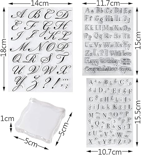 Lot de 4 tampons à gâteau en forme de lettres de l'alphabet - Moules à biscuits - Moules à biscuits en majuscules et minuscules - Avec sous-verre pour décoration de gâteau à la maison - Nail Gallerys
