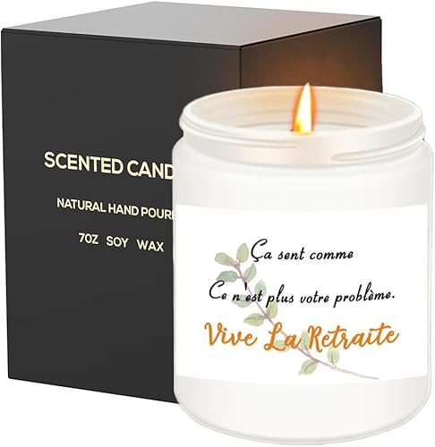 Cadeaux de Retraite pour les Femmes, Cadeaux de Retraite - Lavande Bougies, Bougies de Retraite Drôles, pour les Femmes, les Hommes, les Amis, les Collègues, les Enseignants - Nail Gallerys