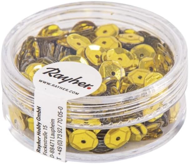 Sequins Or Jaune Ø 6 mm Bombés Boite 6 g Lavable - Nail Gallerys