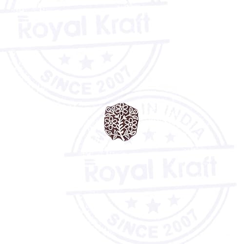 Élégant Floral Designs Orme Arbre Bois Tissu Impression Bloc - DIY Henné tissu Textile Papier Argile Poterie Bloc Impression Timbre - Nail Gallerys