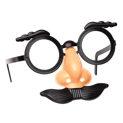 Baker Ross Lunettes avec Nez Amusantes (Lot de 8) - Accessoires et déguisements pour Enfants, AW501, 10 cm - Nail Gallerys