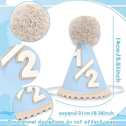 BACH AND BOUJEE Chapeau demi-anniversaire rose 1/2 chapeau d'anniversaire couronne demi-année décoration fournitures de fête - Nail Gallerys