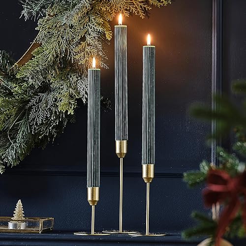 Ginger Ray Lot de 3 bougeoirs d'halloween en métal doré pour décoration de Table - Nail Gallerys