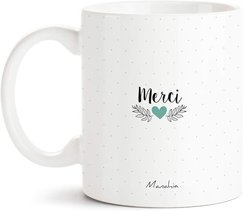 Manahia Mug Cadeau Papa Tasse Personnalisée - Merci papa de toujours être là pour moi - Avec Boite Kraft - 330 mL, Céramique - Imprimé en France - Futur Papa - Noël, Anniversaire - Fête des Pères - Nail Gallerys