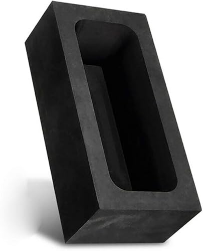 SENRISE Ingot Mold Five Holes Graphite Crucible Refining Graphite Casting Melting Tool for Gold Silver Metal (72x57x12mm) - Nail Gallerys
