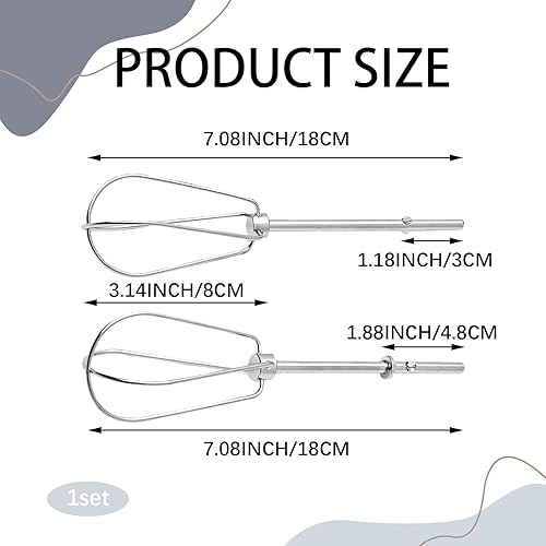 YIZWINS 2 Pièce Fouets pour Batteur à Main de Rechange, Fouet à émulsionner, Pièces et Accessoires pour Petit électroménager pour Batteur électrique,Batteur Manuel - Nail Gallerys