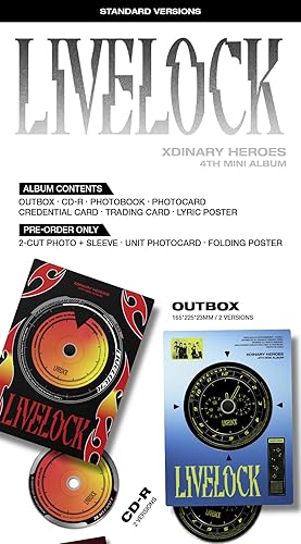 Xdinary Heroes - Livelock 4th Mini Album+Pre-Order Benefit (RED ver.) - Nail Gallerys