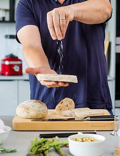 Kitchenaid Gourmet ensemble de Couteaux en Acier Japonais, 11 Pièces avec Aiguisoir et Bloc en Bois de Bouleau - Nail Gallerys