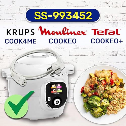 Cable Alimentation 1 m pour Multicuiseur avec Le Code Original SS-993452 pour Moulinex pour Tefal pour Krups - Garantie de 10 Ans - MONTERAL - Nail Gallerys