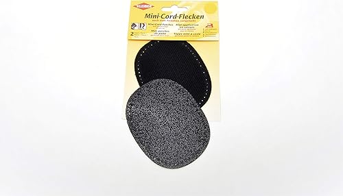 Kleiber Petits Patchs ovales Velours côtelé thermocollant/à Coudre Coudes/Genoux, Bleu - Nail Gallerys