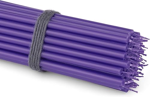NKlaus - 50 bougies violettes sans suie, fines L 16cm cire de paraffine de qualité supérieure 36113 - Nail Gallerys
