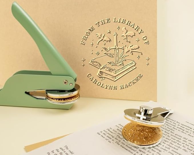Gaufrage de livre personnalisé/embosseur de livre personnalisé/de la bibliothèque de gaufrage/estampeur de bibliothèque Ex libris/Cadeaux d'amant de livre - Nail Gallerys