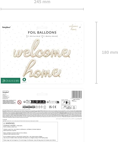 Ballon gonflable « Welcome Home » 335 x 71 cm Cappuccino - Nail Gallerys