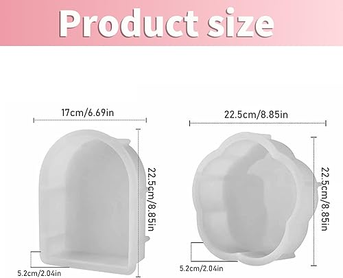 LCUHAVA Lot de 2 moules en silicone en forme d'arche pour résine époxy en forme de fleur, durables et faciles à démouler pour la conservation des fleurs, la création artistique, cadre photo à faire - Nail Gallerys