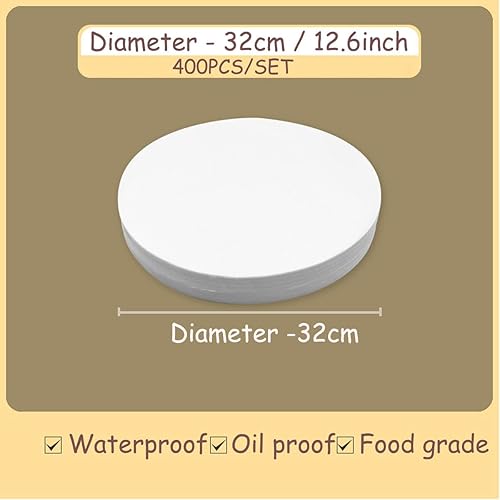 COCPZ&ZL Lot de 200 feuilles de papier sulfurisé rond anti-adhésif Ø 32 cm Papier sulfurisé rond pour barbecue Papier sulfurisé rond Baking Paper Papier sulfurisé pour poêles, grill, pizzas - Nail Gallerys