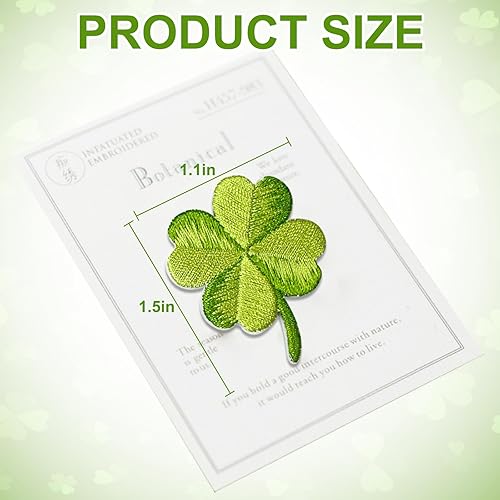 Hshenjhu 3 Pièce Ecusson Thermocollant, Patch Thermocollant Enfant, Ecusson a Repassage Trèfle à Quatre Feuilles, Brodés Patch, pour Vêtements, Robes, Pantalons, Chapeaux, Jeans - Nail Gallerys