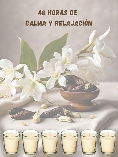 Bougies parfumées à la vanille, 6 désodorisants naturels pour la maison, bougies décoratives parfumées, aromathérapie, Scented Candles 48 heures, cadeaux originaux, anniversaires, Saint-Valentin, mère - Nail Gallerys