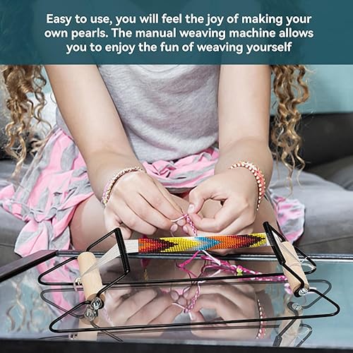 Kit de métier à tisser à perles en métal Beads, pour le tissage du collier de Bracelet et de l'artisanat de bricolage bricolage Machine à tricoter à la main - Nail Gallerys