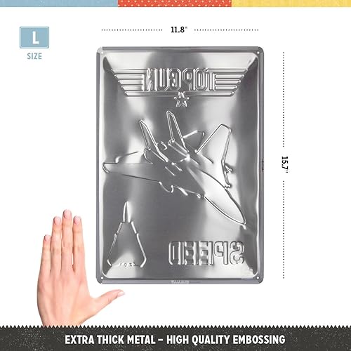 Nostalgic-Art Plaque rétro, 30 x 40 cm, Top Gun – Jet – Idée de Cadeau pour Fans du cinéma, en métal, Design Vintage - Nail Gallerys