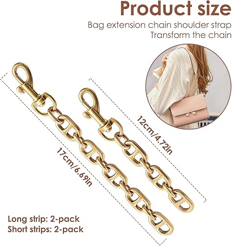 Dfuqanb 4 Pcs Chaine Sac a Main, Laniere Sac Bandouliere, Bandouliere pour Sac, Bandoulière Sac,Bandoulière pour Sac à Main, Sangle Sac Bandouliere,pour sacs à main sac à bandoulière sac à bandoulière - Nail Gallerys