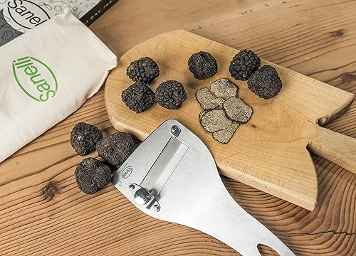 Sanelli, Coupe-Tondeuse SAN-Slice, Tranche Truffe Professionnelle avec régulateur de Coupe. Finition satinée. Lame Lisse, INOX - Nail Gallerys