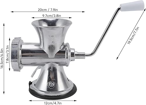 Hachoir à viande manuel, machine à saucisses en alliage d'aluminium avec base à ventouse et hachoir à viande et à légumes pour cuisine à domicile - Nail Gallerys