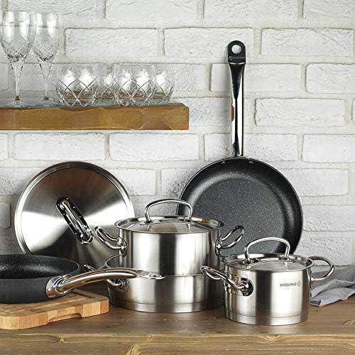 Korkmaz PROLINE pôele à paëlla/omelette 22cm en acier inoxydable compatible tous feux - Nail Gallerys