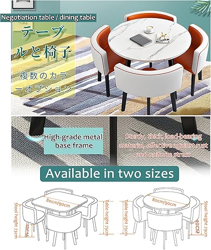 Ensemble Table Et Chaises,ensemble Table à Manger De Cuisine,table De Conférence,combinaison Table à Manger Carrée/ronde Et Chaises,table De Café 4 Places Peu Encombrante,pour Maison,cuisine,bureau - Nail Gallerys