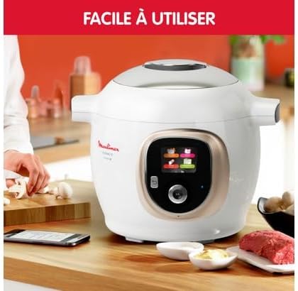 MOULINEX Multicuiseur CE86DA10 COOKEO Connect blanc 200 recettes - Nail Gallerys