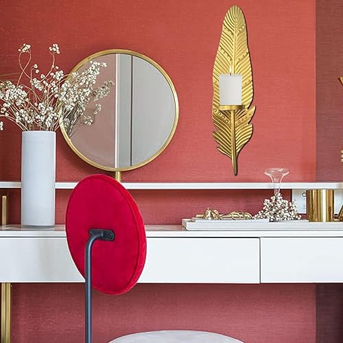 Eastuy Bougeoir Mural Bougeoirs Chandelier Porte Bougie Mural Murale Muraux en Métal pour Mur Chambre Salle De Bains Salon Decoration - Nail Gallerys