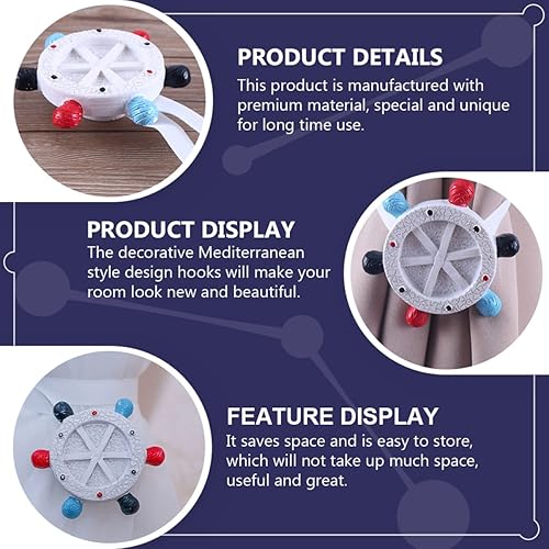 Homoyoyo 4 Pièces Crochet De Rideau Décor De Plage Embrasses De Rideaux Extérieurs Attaches De Rideaux pour Rideaux Décor sur Le Thème De La Plage Lacer Rideau De Bord De Mer Résine - Nail Gallerys