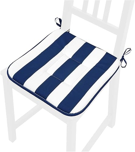 emmevi Lot de 4 coussins de chaise en coton rayé housses de chaise matelassées lavables souples universelles vert - Nail Gallerys