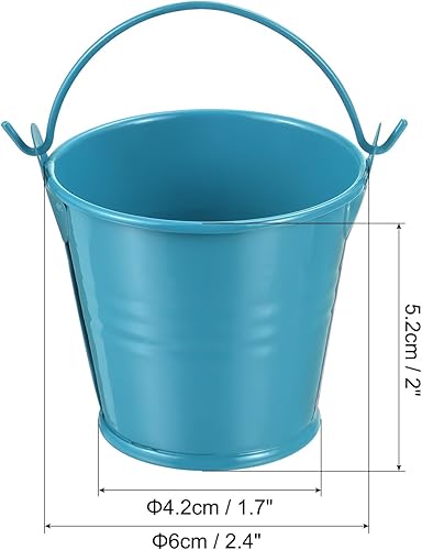 PATIKIL 2'x2' Petit Métal Seau, 3 Colis Coloré Seaux Mignon Bonbon Tiny Décoratif Seaux avec Poignées pour Artisanat Fête Faveurs, Rouge - Nail Gallerys