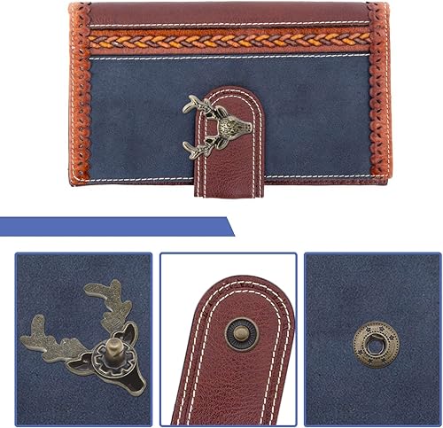 20 set Boutons Pression 4 Motifs Animaux Tête de Cerf Petit Chien Hibou Papillon Boutons Pressions Cap pour Cuir Artisanat DIY Veste Sac Vêtements Tissu - Nail Gallerys