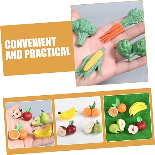 PAMINGONO Mini Faux Légumes Modèle Décoratif Légumes Fruits Photographie Statues Paysage Bonsaï - Nail Gallerys