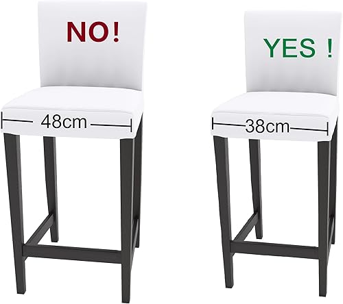 Durable tabouret de bar Henriksdal avec dossier couverture de remplacement Compatible avec IKEA Henriksdal tabouret de bar chaise couverture housse Slipcover (Largeur d'assise 38cm Polyester Beige) - Nail Gallerys