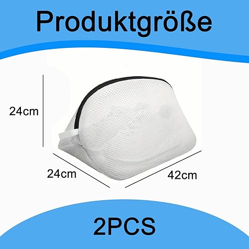 Lot de 2 sacs de lavage pour chaussures, sacs en filet, pour machine à laver et sèche-linge, baskets, chaussettes, soutiens-gorge (blanc) - Nail Gallerys