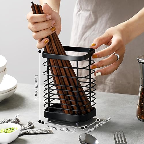 CYEER Lot de 2 Panier à Couverts en Acier Inoxydable, Porte Ustensile Cuisine, Panier à couverts 15 cm, égouttoir à Vaisselle, Organisateur D'évier de Cuisine, Accessoires - Nail Gallerys