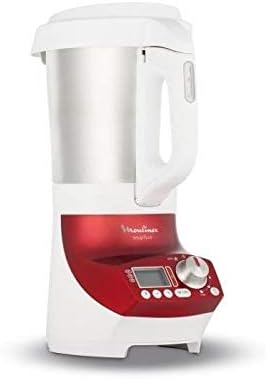 Moulinex LM906110 Blender Chauffant Soup & Co Mixeur Soupes Gaspachos Smoothies Compotes 1100W 2L Rouge - Nail Gallerys