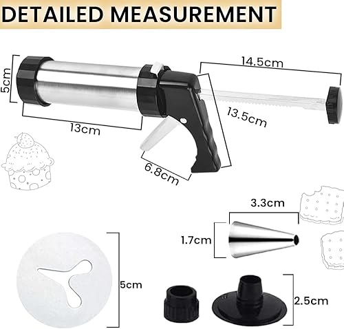 Bugucat Presses à Biscuits, Presse à Pâtisserie avec 13 Accessoires et 8 Accessoires de Pulvérisation DIY Moule pour Pâtisserie Outils de Fabrication de Cookies Outils de Cuisson à la Maison - Nail Gallerys